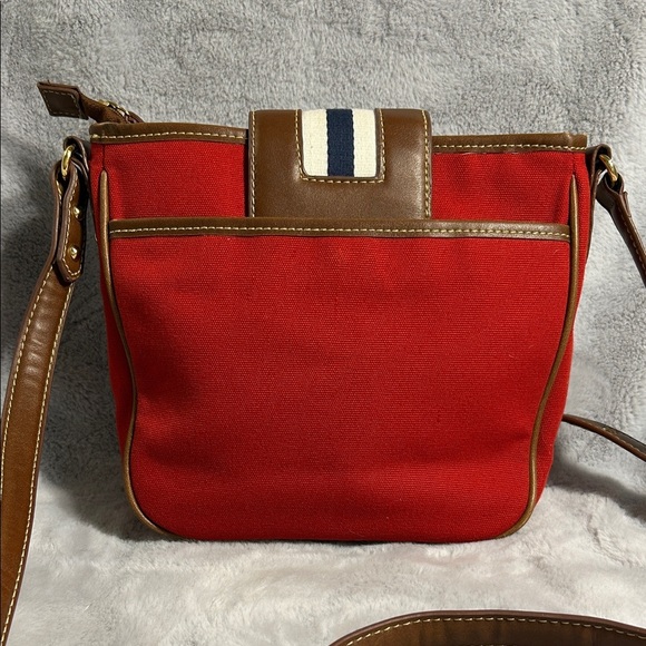 CHAPS Burgundy and Brown Women's Crossbody Bag - Picture 2 of 9